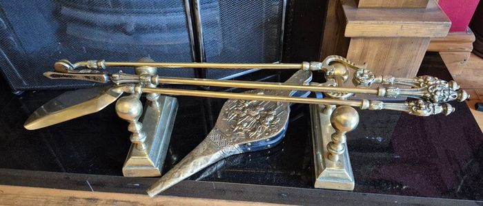 Stunning Brass Fireside Companion Set