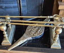 Stunning Brass Fireside Companion Set