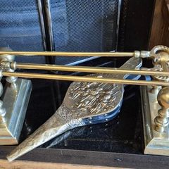 Stunning Brass Fireside Companion Set