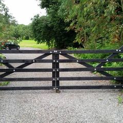 Black Wooden Entrance Gates
