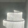 Double Ring Crystal Spiral Drop Chandelier Image 2