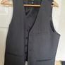 Mens H+M black suit - waist coat. Size medium Image 2