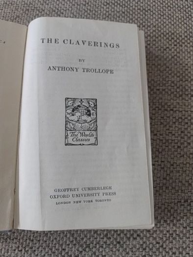 The Claverings by Anthony Trollope 1951 hardback in good used condition with all pages intact and some signs of wear FREE STANDARD POSTAGE INCLUDED