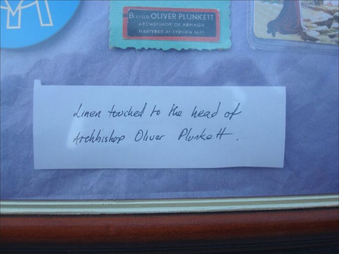 Framed Religious Medals, Artefacts, Relics