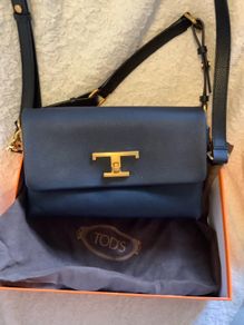 Tod's black genuine leather