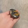 black and yellow tourmaline in quartz palmstone Image 2