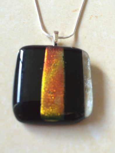 Handmade Dichroic Glass Pendants - FREE DELIVERY