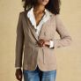 Joules tan/brown Herringbone Jersey Tweed Blazer size UK 18 Image 2