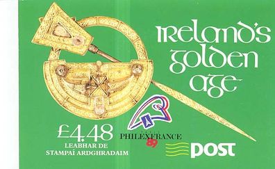 1989 Ireland Franconian Apostles Commemorative Stamp Booklet overprinted for PhilexFrance 89