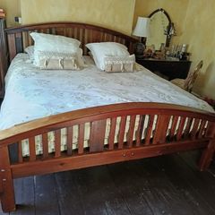 Super King-sized solid bed approx. 6ft 6 inches by 8ft