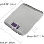 Large 23x17cm 10kg 1g Digital Kitchen Scales Food Scale Stainless Steel Surface With Backlit LCD Display Multifunction for Home Office Use Image 2