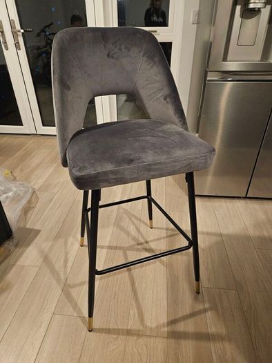 Monroe Bar Stool - Charcoal Grey
