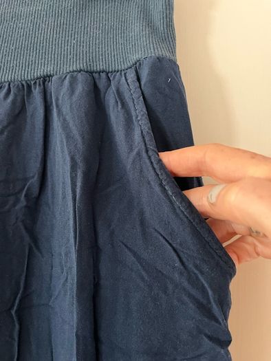 Navy wide trousers