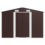 Garden Shed Brown 257x990x181 cm Galvanised steel Image 2