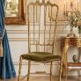 Rare Chiavari Solid Brass Crown Side Chair1950s Image 8