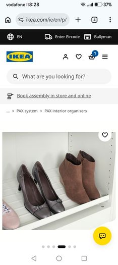 Ikea Pax Wardrobe with Komplement shelves