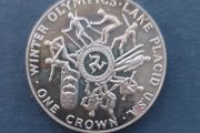 Isle Of Man Winter Olympics 1980 Crown Coin
