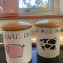 ceramic jars with wooden lids & metal cookbook stand bundle Image 2