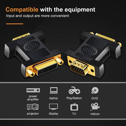 Cabletime DVI (Female) to VGA (Male) Gold-Plated Converter Adapter (Brand New/Warranty)