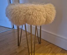 Sheepskin stool