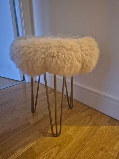 Sheepskin stool