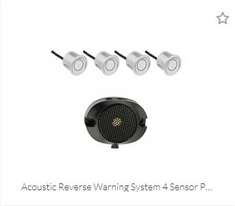 Reverse Warning System Acoustic 4 Sensor Silver