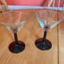 2 x Retro Martini Cocktail Glasses Image 4