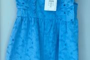 Marks &amp; Spencer Blue Broderie Anglaise girls playsuit Age 3-4 BNWT