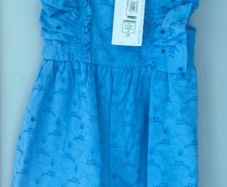 Marks & Spencer Blue Broderie Anglaise girls playsuit Age 3-4 BNWT