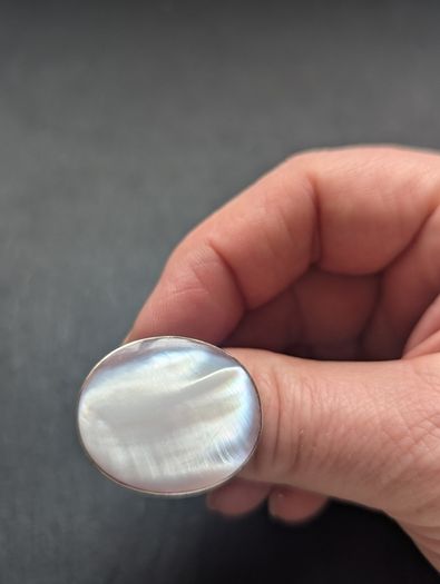 Motherpearl real silver ring