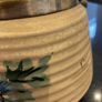 Bramley vintage ribbed biscuit barrel with  silver plated lid . Image 9