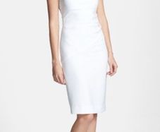 Diane Von Furstenberg flattering white dress size 8
