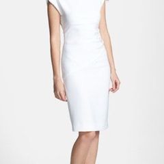 Diane Von Furstenberg flattering white dress size 8