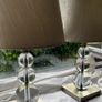 Pair of Glass Crystal-Style Table Lamps Image 2