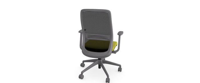 NV High Back Swivel Mesh Chair Grey Frame with adjustable arms