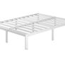 White Small Double Bed Frame 4ft with Rounded Corner Legs, Heavy Duty Metal Bed Frame Small Double, Small Double Beds 36 cm High, Noise Free, Easy Assembly Image 4