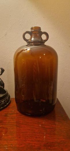 A Large Antique Scottish Amber Glass Demijohn 1920s UGB
