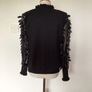 Stunning Quiz Black Jumper see through detailed arms size L includes post Image 3