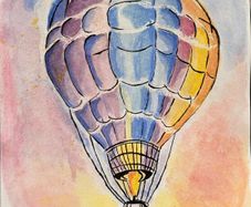 Watercolour painting- hot air balloon
