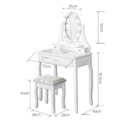 BRAND NEW Nordic Dresser White Makeup Dressing Table with LED Mirror