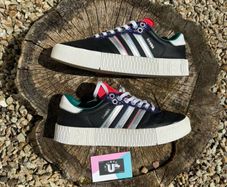 Premium Adidas Samba Black Silver Leather
