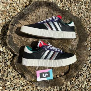 Premium Adidas Samba Black Silver Leather