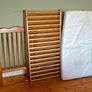 Large Wooden Baby Cot + Mattress | Great Condition Image 3