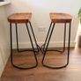 Wood & Metal stools Image 2