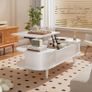 Coffee Table with Lift Top - Wooden Modern Centre Table with Unique Textured & Hidden Storage, for Living Room, Bedroom, Small Space, Home Office Image 8