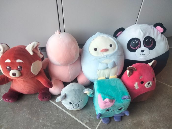 A collection of plush toys