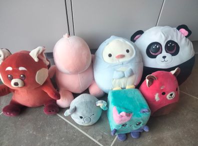 A collection of plush toys