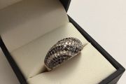 Vintage 18ct Rose Gold Diamond Bombe Ring