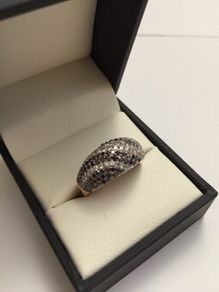 Vintage 18ct Rose Gold Diamond Bombe Ring