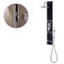 Shower Panel Unit Glass 18x42.1x120 cm Black Image 2